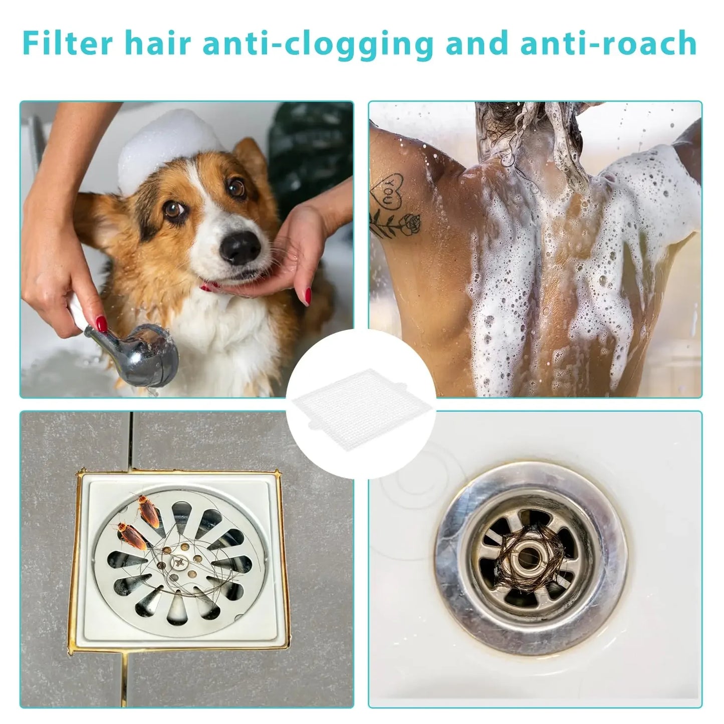 Filter Patch Bathroom Sewer Hair Catcher
