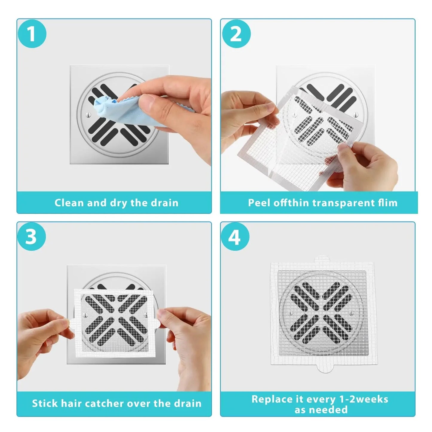 Filter Patch Bathroom Sewer Hair Catcher